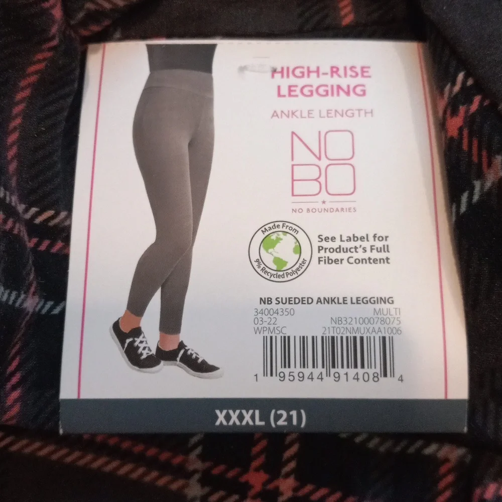 Women’s XXXL Black Plaid Leggings High Waisted Stretchy Skinny Pants for Casual